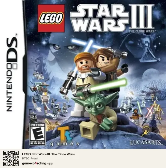 LEGO Star Wars III: The Clone Wars Nintendo DS, NTSC box front
