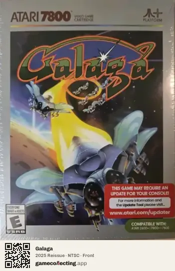 Galaga Atari 7800, NTSC box front