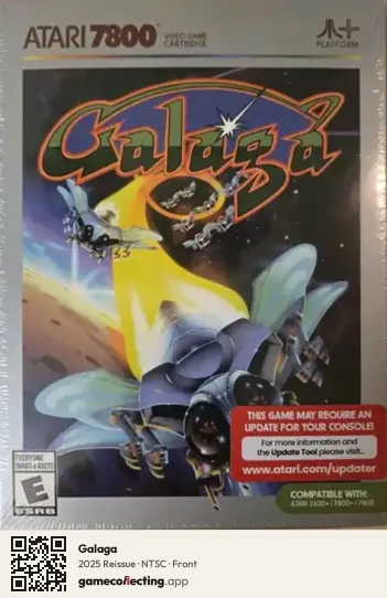 Galaga Atari 7800, NTSC box front