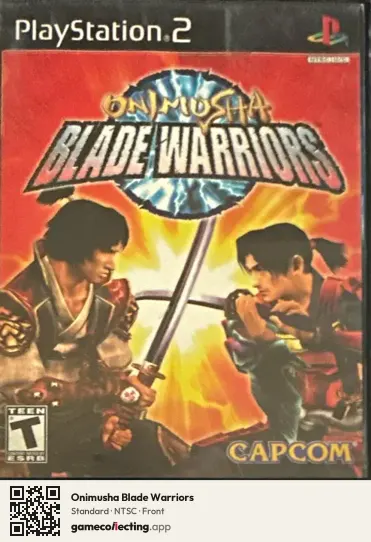 Onimusha Blade Warriors PlayStation 2, NTSC box front