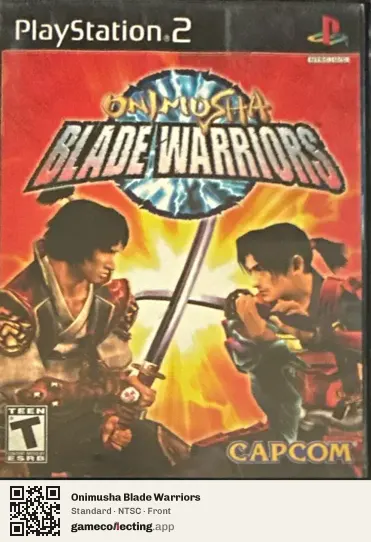 Onimusha Blade Warriors PlayStation 2, NTSC box front