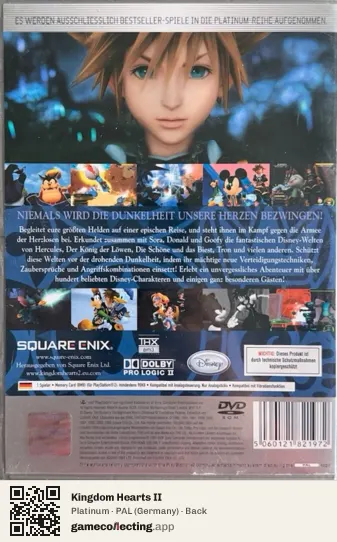 Kingdom Hearts II PlayStation 2, Germany box back