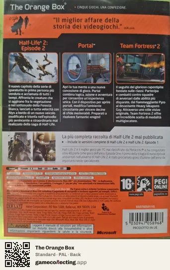 The Orange Box Xbox 360, PAL box back