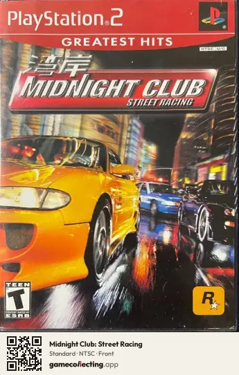 Midnight Club: Street Racing PlayStation 2, NTSC box front