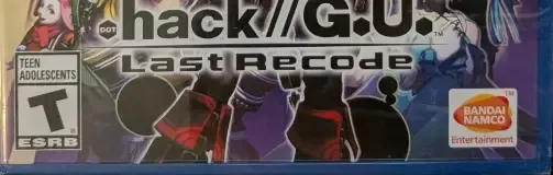 .hack//G.U. Last Recode, the ESRB box on its front