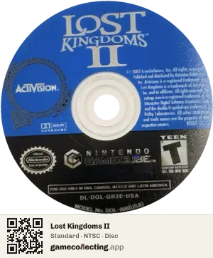Lost Kingdoms II Nintendo GameCube, NTSC disc