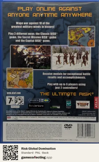 Risk Global Domination PlayStation 2, PAL box back