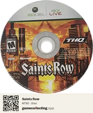 Saints Row Xbox 360, NTSC disc