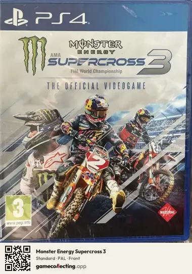Monster Energy Supercross 3 PlayStation 4, PAL box front