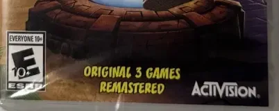 Crash Bandicoot N. Sane Trilogy, the ESRB box on its front