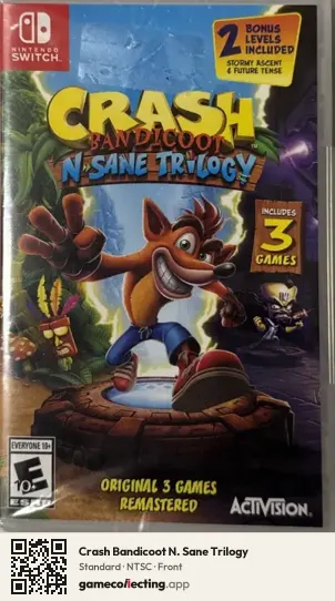 Crash Bandicoot N. Sane Trilogy Nintendo Switch, NTSC box front