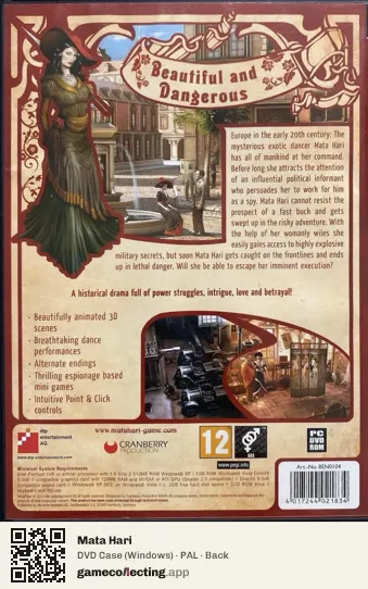 Mata Hari Computer, PAL box back