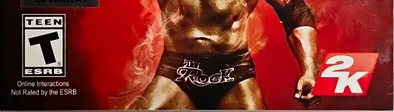 WWE 2K14, the ESRB box on its front