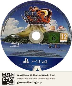 One Piece: Unlimited World Red PlayStation 4, PAL disc