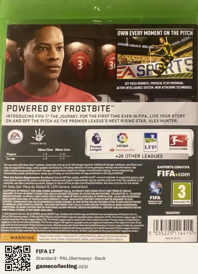 FIFA 17 Xbox One, Germany box back