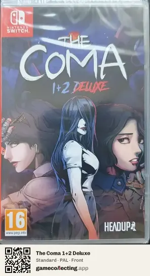 The Coma 1+2 Deluxe Nintendo Switch, PAL box front