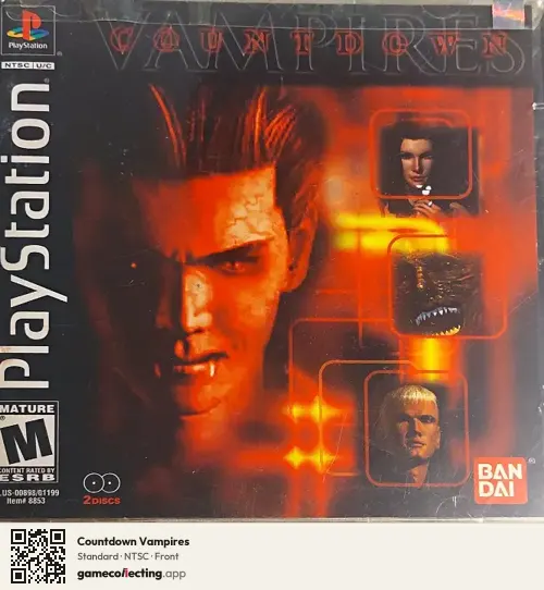 Countdown Vampires PlayStation, NTSC box front