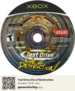 Test Drive: Eve of Destruction Xbox, NTSC disc
