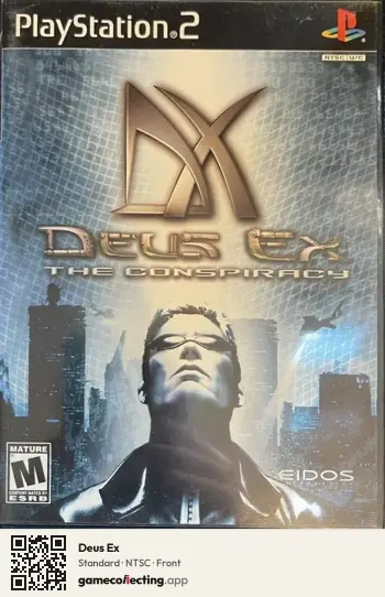 Deus Ex PlayStation 2, NTSC box front