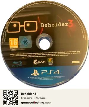 Beholder 3 PlayStation 4, PAL disc