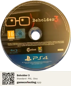 Beholder 3 PlayStation 4, PAL disc