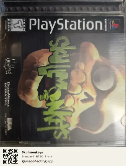 Skullmonkeys PlayStation, NTSC box front