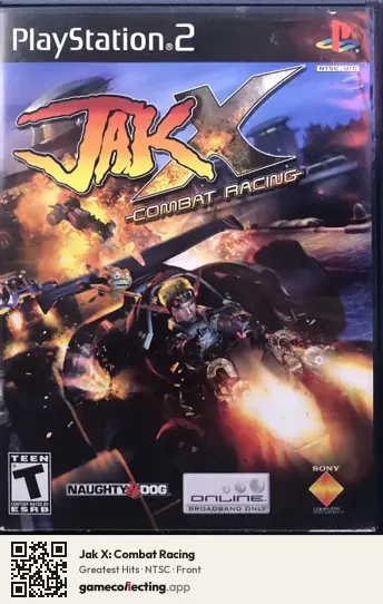 Jak X: Combat Racing PlayStation 2, NTSC box front