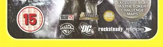 Batman: Arkham Asylum, the BBFC circle on its front