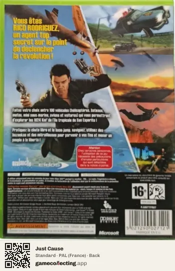 Just Cause Xbox 360, France box back