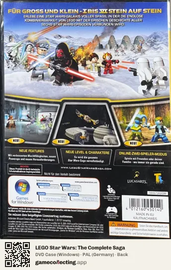 LEGO Star Wars: The Complete Saga Computer, Germany box back