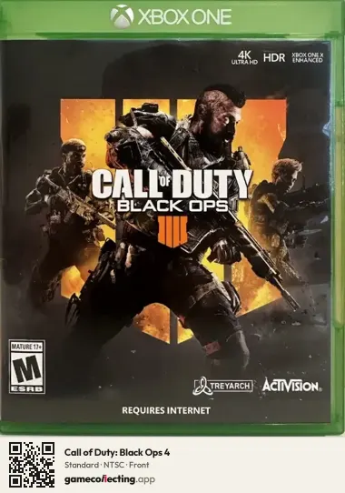 Call of Duty: Black Ops 4 Xbox One, NTSC box front