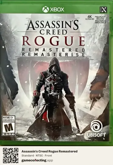 Assassin's Creed Rogue Remastered Xbox One, NTSC box front