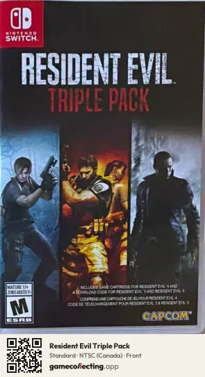 Resident Evil Triple Pack Nintendo Switch, Canada box front