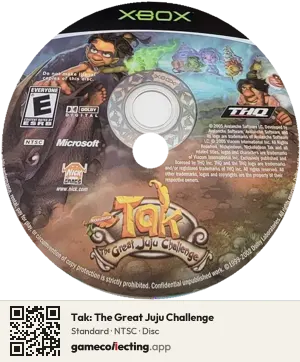 Tak: The Great Juju Challenge Xbox, NTSC disc