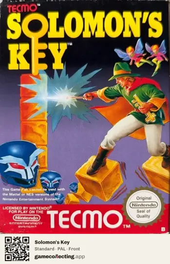 Solomon's Key Nintendo Entertainment System, PAL box front