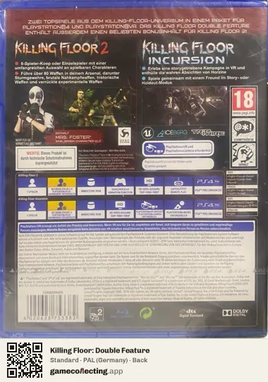 Killing Floor: Double Feature PlayStation 4, Germany box back
