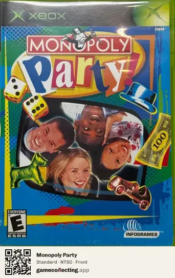 Monopoly Party Xbox, NTSC box front