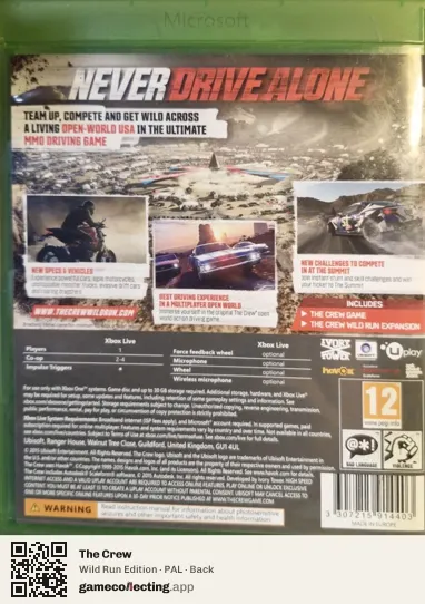 The Crew Xbox One, PAL box back