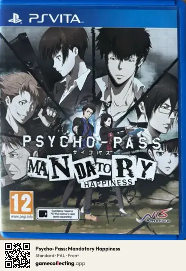 Psycho-Pass: Mandatory Happiness PlayStation Vita, PAL box front
