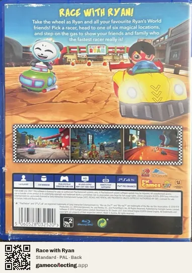 Race with Ryan PlayStation 4, PAL box back