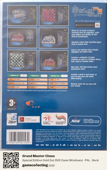 Grand Master Chess Computer, PAL box back