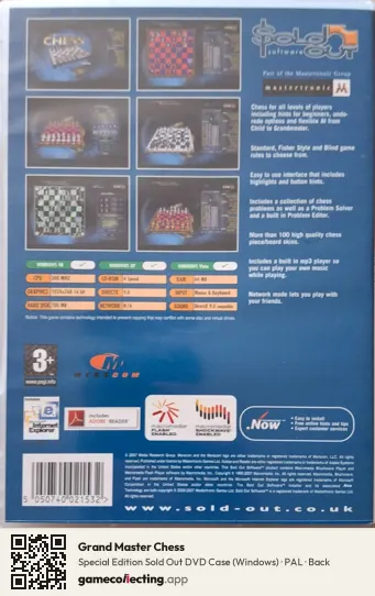 Grand Master Chess Computer, PAL box back