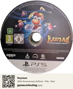 Rayman PlayStation 5, PAL disc