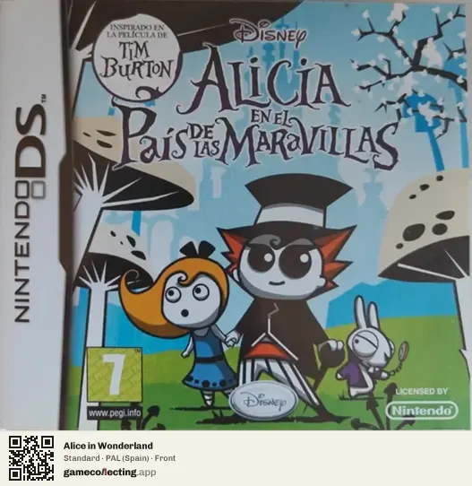 Alice in Wonderland Nintendo DS, Spain box front