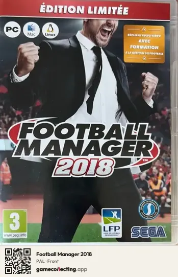 Football Manager 2018 Computer, PAL box front
