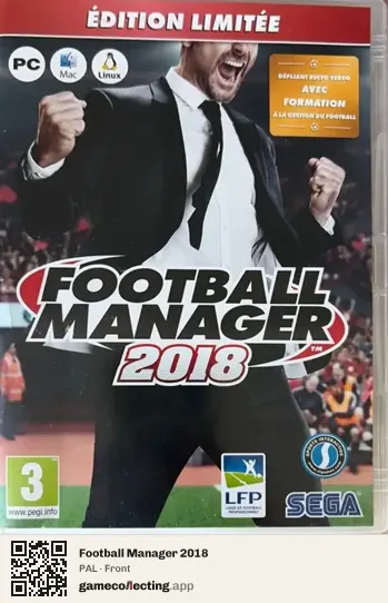 Football Manager 2018 Computer, PAL box front