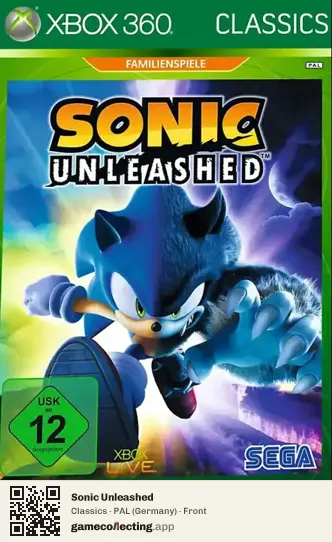 Sonic Unleashed Xbox 360, Germany box front