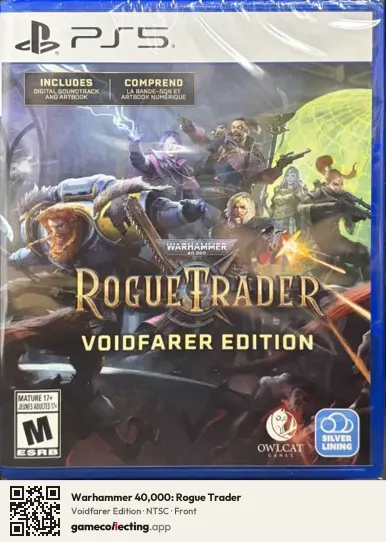 Warhammer 40,000: Rogue Trader PlayStation 5, NTSC box front