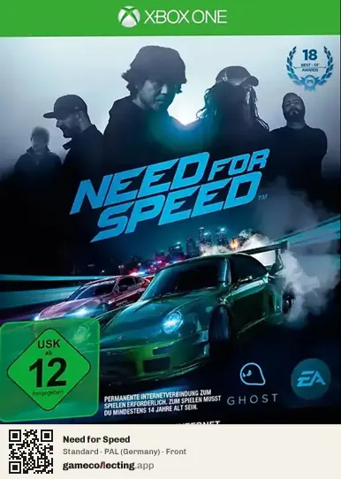 Need for Speed Xbox One, Germany box front