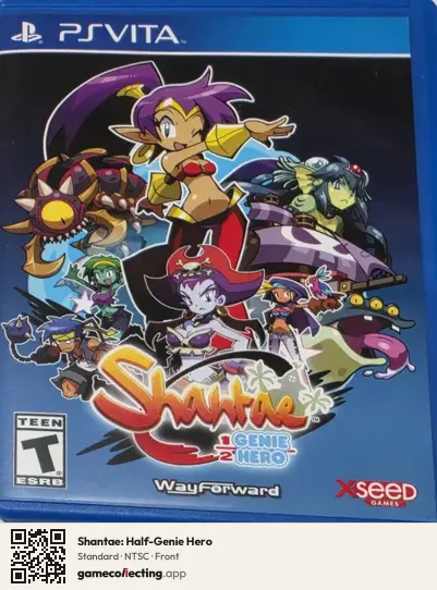 Shantae: Half-Genie Hero PlayStation Vita, NTSC box front